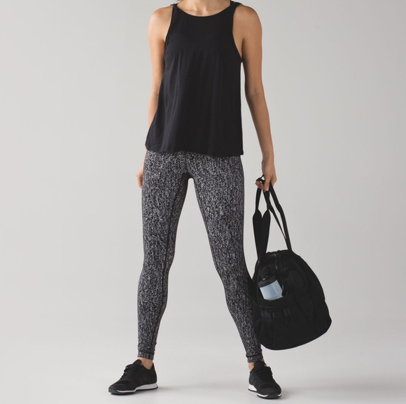 lululemon athletica Pants - Lululemon Wunder Under Pant (Hi-Rise) Luon Suited Jacquard Black White